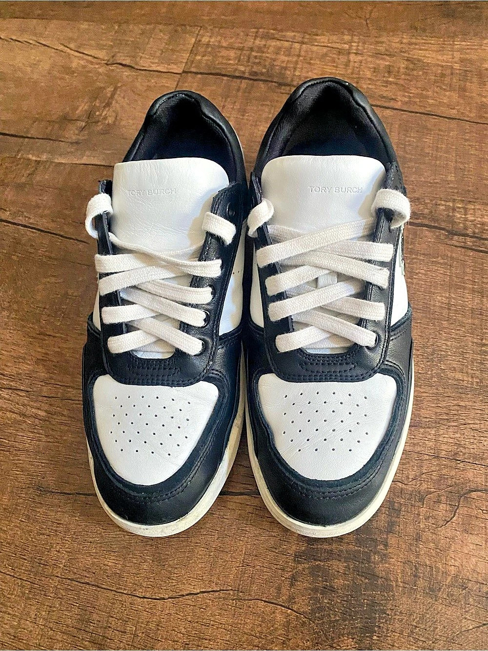Tory Burch Good Luck Trainer Black & White Sneakers
